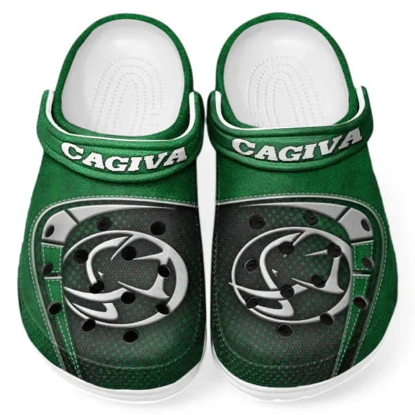 Asian Bike Lover’s All Over Print Clog, Slip-On Shoes for Daily Comfort and Garage Style CAR183 - Green
