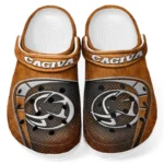 Trendy Commuter Ride Themed Clog, Full Print Lightweight Footwear for Fans of Automotive Style CAR183 - Orange