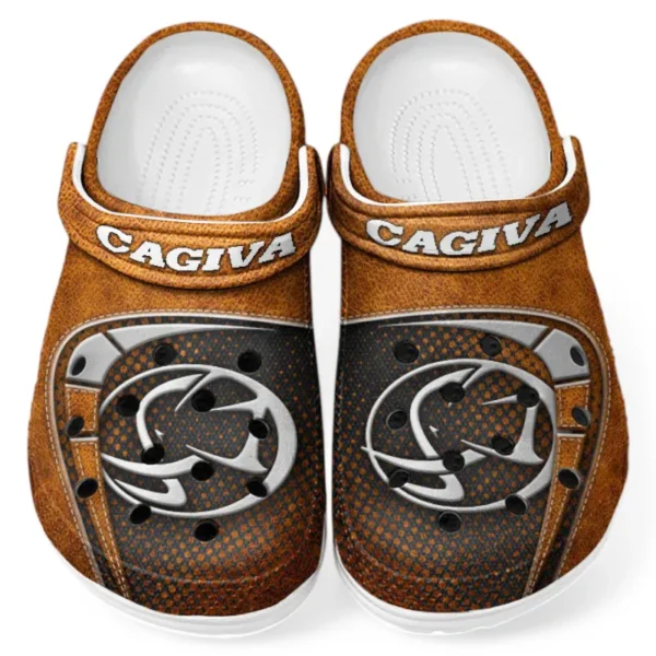 Trendy Commuter Ride Themed Clog, Full Print Lightweight Footwear for Fans of Automotive Style CAR183 - Orange