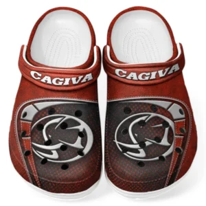 Custom Compact Motorcycle All Over Print Clog, Comfortable Slip-On Shoes for Everyday Wear CAR183 - Red
