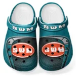 Cyan Edition Off-Road Motorbike Inspired All Over Print Clog, Perfect Gift Footwear for Automotive Enthusiasts CAR183