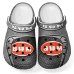 Custom Enduro Rider Inspired Clog All Over Print, Comfortable Slip-On Footwear for Auto Fans CAR183 - Gray
