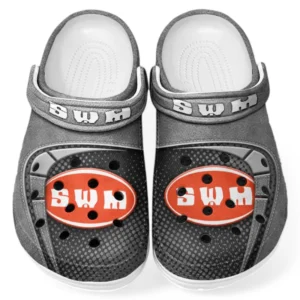 Custom Enduro Rider Inspired Clog All Over Print, Comfortable Slip-On Footwear for Auto Fans CAR183 - Gray