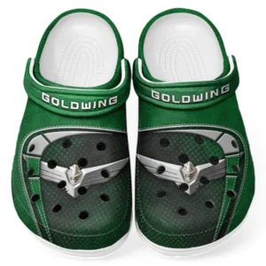 All Over Print Luxury Touring Bike Clog, Automotive Lifestyle Inspired Shoes for Car Enthusiasts CAR183 - Green