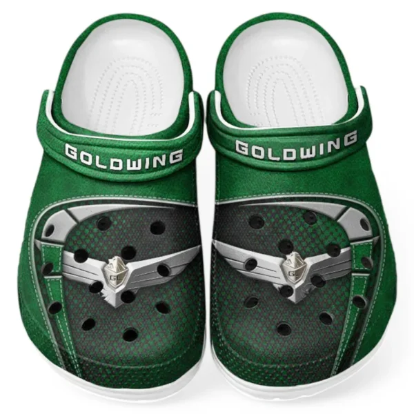 All Over Print Luxury Touring Bike Clog, Automotive Lifestyle Inspired Shoes for Car Enthusiasts CAR183 - Green