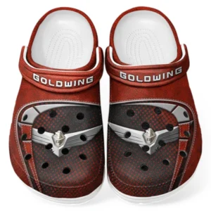 Personalized Comfort Touring Motorcycle Design Clog, Full Print Slip-On Footwear Gift for Car Lovers CAR183 - Red