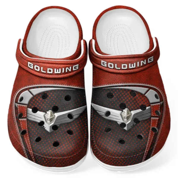 Personalized Comfort Touring Motorcycle Design Clog, Full Print Slip-On Footwear Gift for Car Lovers CAR183 - Red
