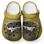 Yellow Edition Road Touring Two-Wheeler Inspired All Over Print Clog, Perfect Gift Footwear for Automotive Enthusiasts CAR183