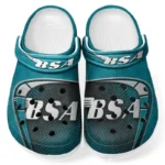 Vintage Bike Lover’s All Over Print Clog, Slip-On Shoes for Daily Comfort and Garage Style CAR183 - Cyan