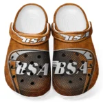 All Over Print Old-School Motorcycle Clog, Automotive Lifestyle Inspired Shoes for Car Enthusiasts CAR183 - Orange