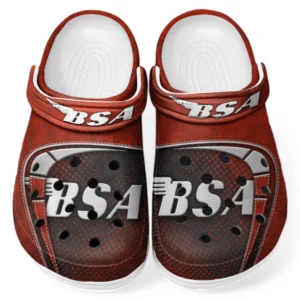 Timeless Motorbike Culture Clog, Stylish All Over Print Lightweight Shoes for Auto Fans and Streetwear Style CAR183 - Red