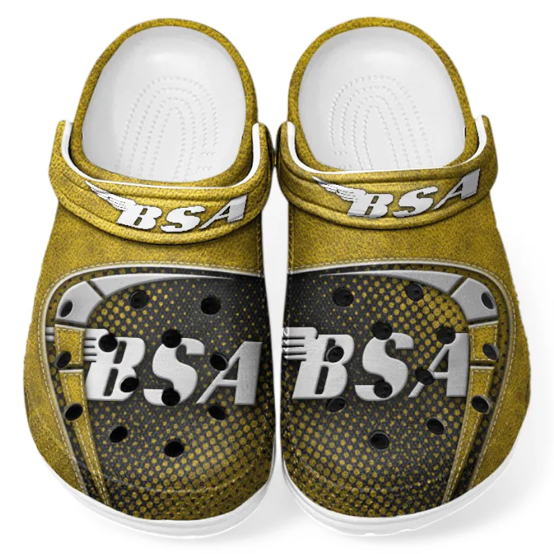 Personalized Collectible Bike Design Clog, Full Print Slip-On Footwear Gift for Car Lovers CAR183 - Yellow