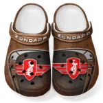 Custom Old-School Cruiser All Over Print Clog, Comfortable Slip-On Shoes for Everyday Wear CAR183 - Brown