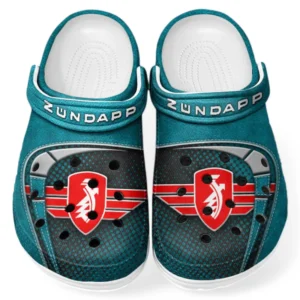 All Over Print Timeless Motorcycle Clog, Automotive Lifestyle Inspired Shoes for Car Enthusiasts CAR183 - Cyan