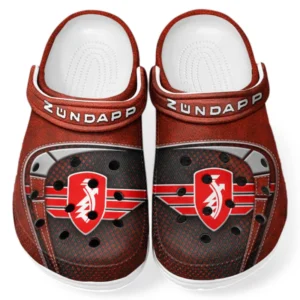 Custom Classic Motorcycle Inspired Clog All Over Print, Comfortable Slip-On Footwear for Auto Fans CAR183 - Red