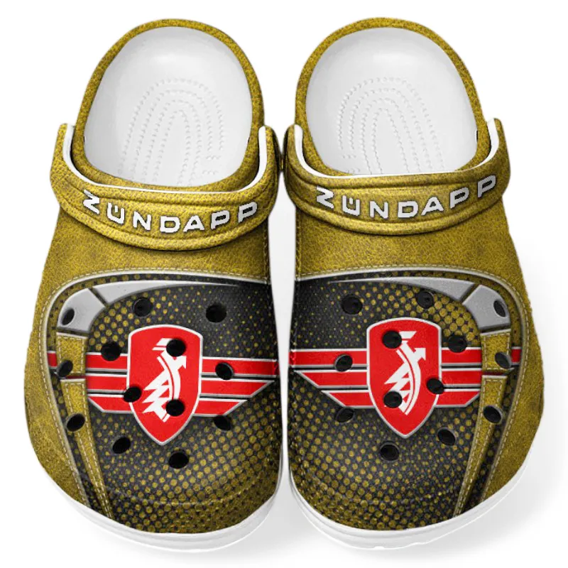 Automotive Theme Vintage Two-Wheeler Clog with Full Print Design, Stylish Everyday Comfort for Car Enthusiasts CAR183 - Yellow