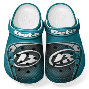 Trail Motorbike Culture Clog, Stylish All Over Print Lightweight Shoes for Auto Fans and Streetwear Style CAR183 - Cyan