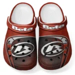 Automotive Theme Dirt Bike Clog with Full Print Design, Stylish Everyday Comfort for Car Enthusiasts CAR183 - Red
