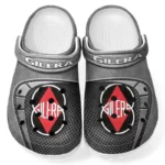 Gray Edition Retro Motorbike Inspired All Over Print Clog, Perfect Gift Footwear for Automotive Enthusiasts CAR183