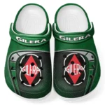 Custom Lightweight Two-Wheeler Inspired Clog All Over Print, Comfortable Slip-On Footwear for Auto Fans CAR183 - Green