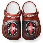 Red Custom Stylish Urban Bike All Over Print Clog, Car Culture Inspired Footwear Gift for Men and Women CAR183