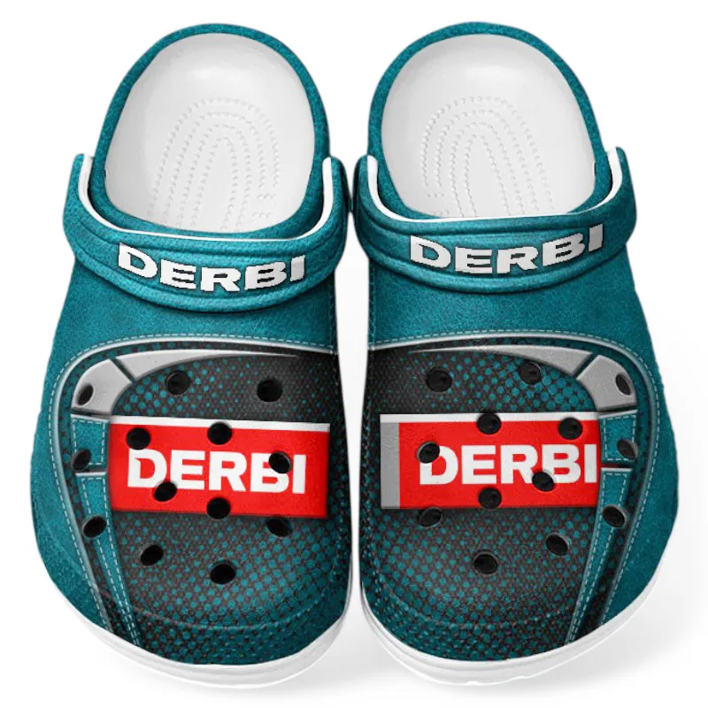 All Over Print Agile Two-Wheeler Clog, Automotive Lifestyle Inspired Shoes for Car Enthusiasts CAR183 - Cyan