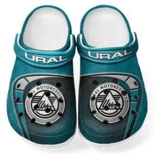 Automotive Theme Retro Racer Clog with Full Print Design, Stylish Everyday Comfort for Car Enthusiasts CAR183 - Cyan
