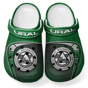 Sidecar Motorcycle Lover’s All Over Print Clog, Slip-On Shoes for Daily Comfort and Garage Style CAR183 - Green