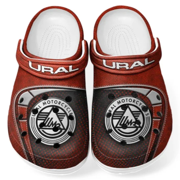 Custom Adventure Motorcycle All Over Print Clog, Comfortable Slip-On Shoes for Everyday Wear CAR183 - Red