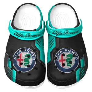 Custom Dynamic Engine Ride Inspired Clog All Over Print, Comfortable Slip-On Footwear for Auto Fans CAR185 - Cyan
