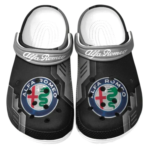 Automotive Theme Sleek Cruiser Clog with Full Print Design, Stylish Everyday Comfort for Car Enthusiasts CAR185 - Gray