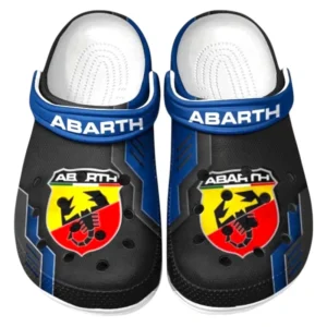Trendy Compact Sports Car Themed Clog, Full Print Lightweight Footwear for Fans of Automotive Style CAR185 - Blue