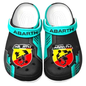 All Over Print Rally Car Clog, Automotive Lifestyle Inspired Shoes for Car Enthusiasts CAR185 - Cyan