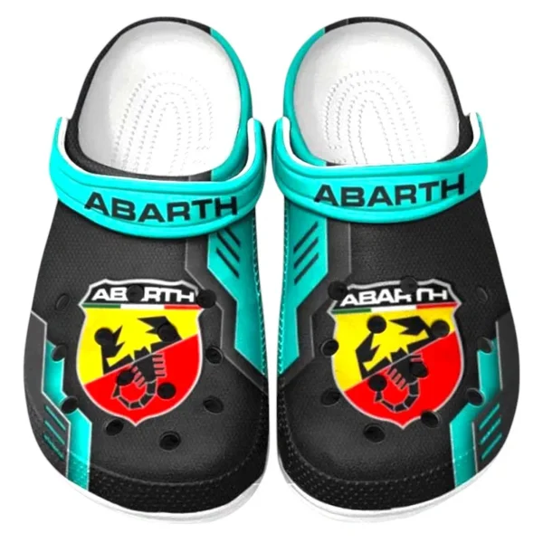 All Over Print Rally Car Clog, Automotive Lifestyle Inspired Shoes for Car Enthusiasts CAR185 - Cyan