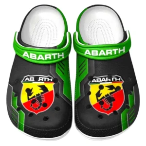 Personalized Street Racing Style Design Clog, Full Print Slip-On Footwear Gift for Car Lovers CAR185 - Green