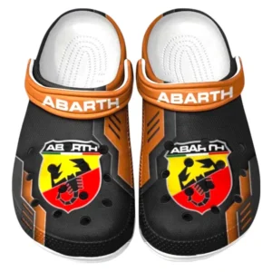 Orange Edition Small Performance Car Inspired All Over Print Clog, Perfect Gift Footwear for Automotive Enthusiasts CAR185