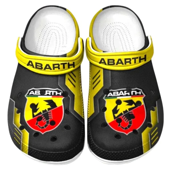 Automotive Theme Compact Sports Car Clog with Full Print Design, Stylish Everyday Comfort for Car Enthusiasts CAR185 - Yellow