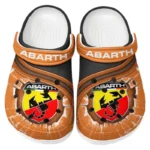 Motorsport Spirit Culture Clog, Stylish All Over Print Lightweight Shoes for Auto Fans and Streetwear Style CAR188 - Orange