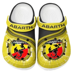 Yellow Edition Compact Sports Car Inspired All Over Print Clog, Perfect Gift Footwear for Automotive Enthusiasts CAR188