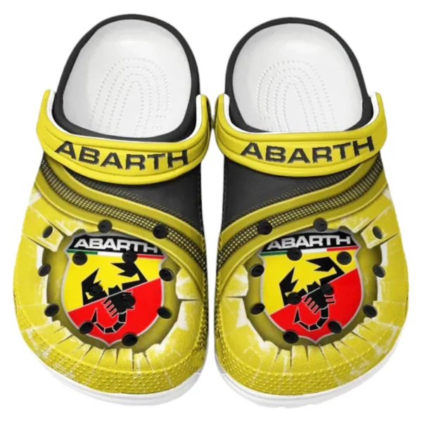 Yellow Edition Compact Sports Car Inspired All Over Print Clog, Perfect Gift Footwear for Automotive Enthusiasts CAR188