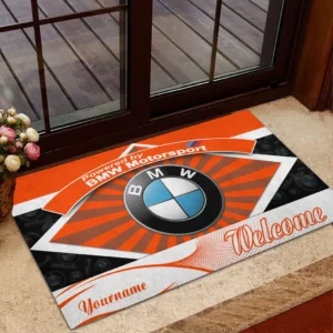 Performance Machine Doormat, Durable Auto-Inspired Rug for Garage or Home Entry CAR190 - Orange