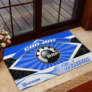 Rugged Trail Bike Doormat, All Over Print Doormat For Car Owners CAR190 - Blue