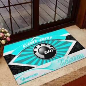 All-Terrain Rider Doormat, Durable Auto-Inspired Rug for Garage or Home Entry CAR190 - Cyan