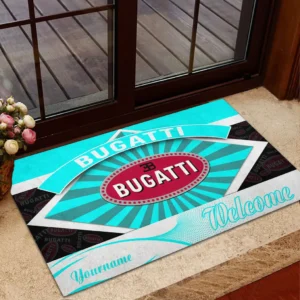 Prestige Coupe Doormat, Durable Auto-Inspired Rug for Garage or Home Entry CAR190 - Cyan