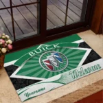 Full-Size Sedan Doormat, Durable Auto-Inspired Rug for Garage or Home Entry CAR190 - Green