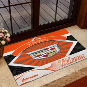 Elegant Touring Car Doormat, Durable Auto-Inspired Rug for Garage or Home Entry CAR190 - Orange