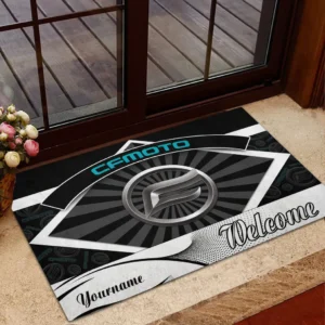 Outdoor Utility Quad Doormat, Automotive Logo Style Floor Mat CAR190 - Black