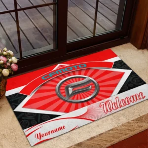 Utility ATV Doormat, Durable Auto-Inspired Rug for Garage or Home Entry CAR190 - Red
