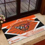 Iconic Speed Machine Doormat, All Over Print Doormat For Car Lovers CAR190 - Orange