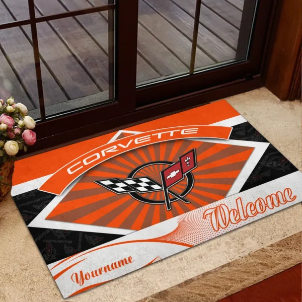 Iconic Speed Machine Doormat, All Over Print Doormat For Car Lovers CAR190 - Orange
